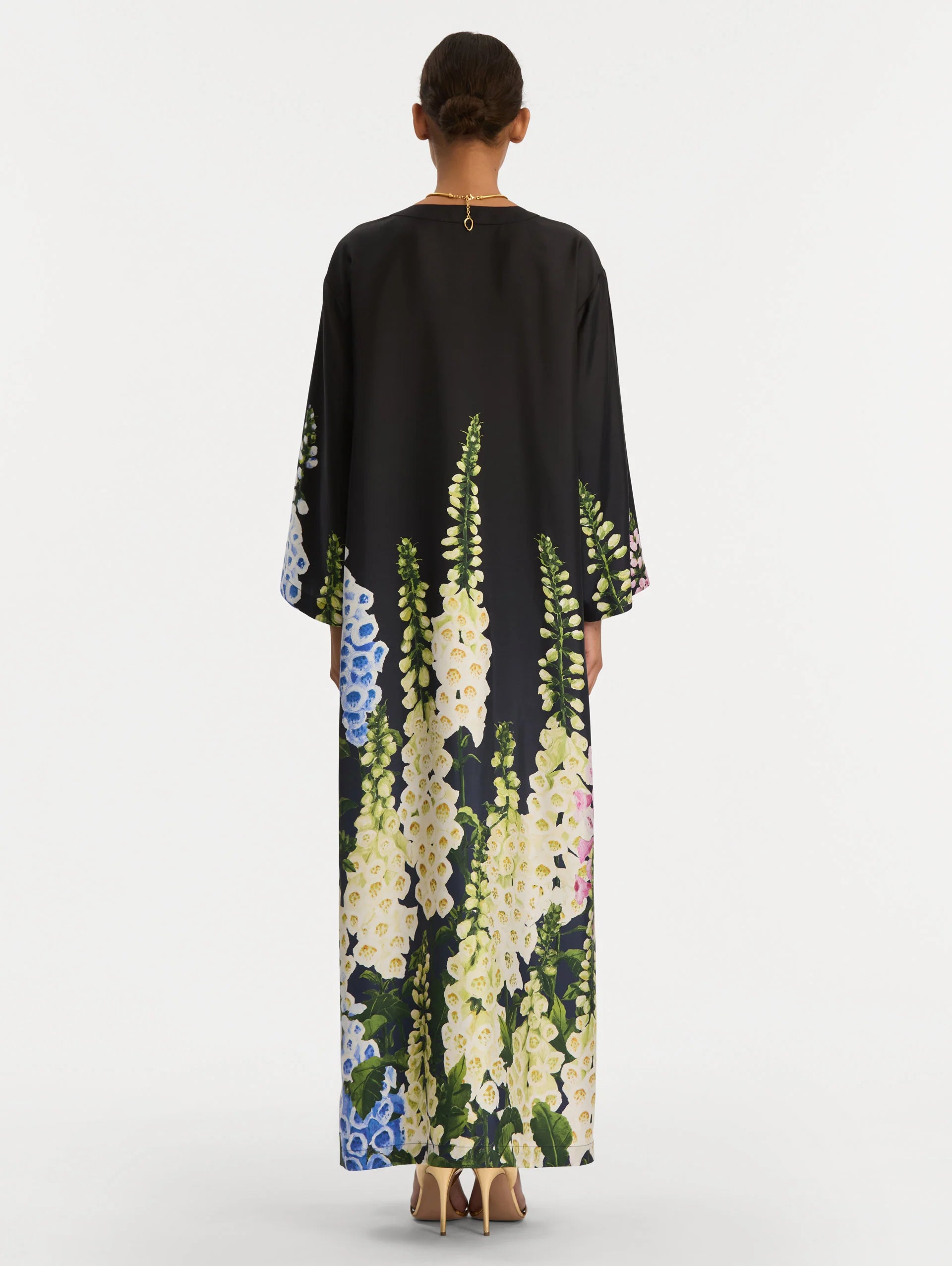 DEGRADE FOXGLOVE SILK TWILL CAFTAN