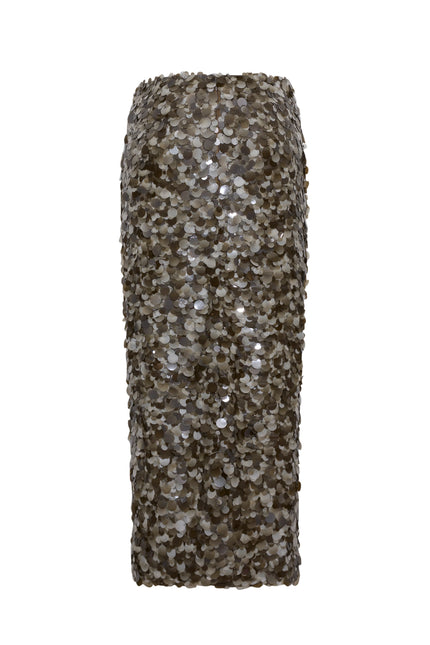 SIENNA SKIRT IN TAUPE PALETTE SEQUIN