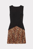 HADDY LEOPARD PRINT PLEATED MINI DRESS
