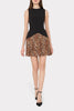 HADDY LEOPARD PRINT PLEATED MINI DRESS