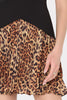 HADDY LEOPARD PRINT PLEATED MINI DRESS