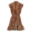 JOAN LEOPARD PLEATED DRESS