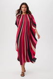 JALANI SILK MAXI CAFTAN DRESS WITH DOLMAN SLEEVES