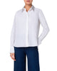 COTTON POPLIN SHIRT WITH CRYSTAL COLLAR