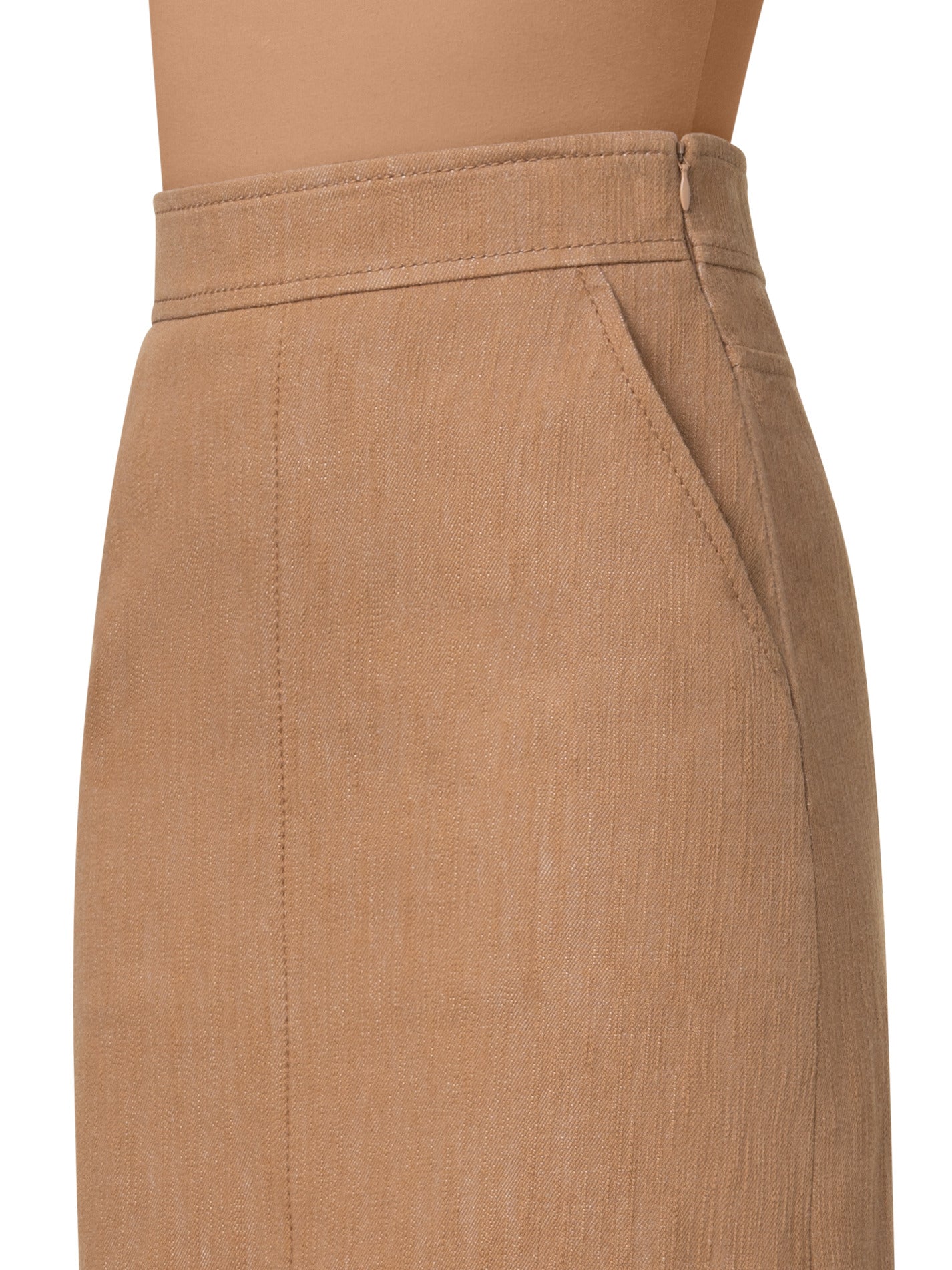 WASHED DENIM ALINE MIDI SKIRT