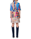 NYC PAPER COLLAGE PRINT SHIRTDRESS