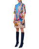 NYC PAPER COLLAGE PRINT SHIRTDRESS