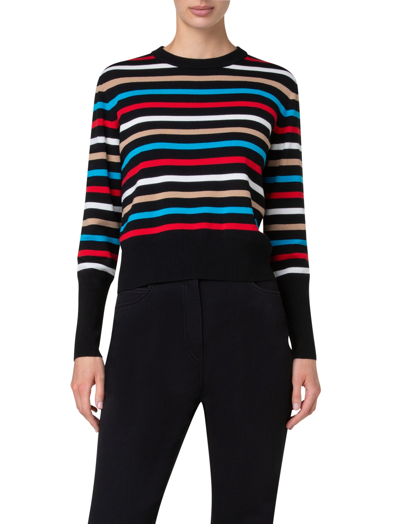 MERINO WOOL STRIPED SWEATER