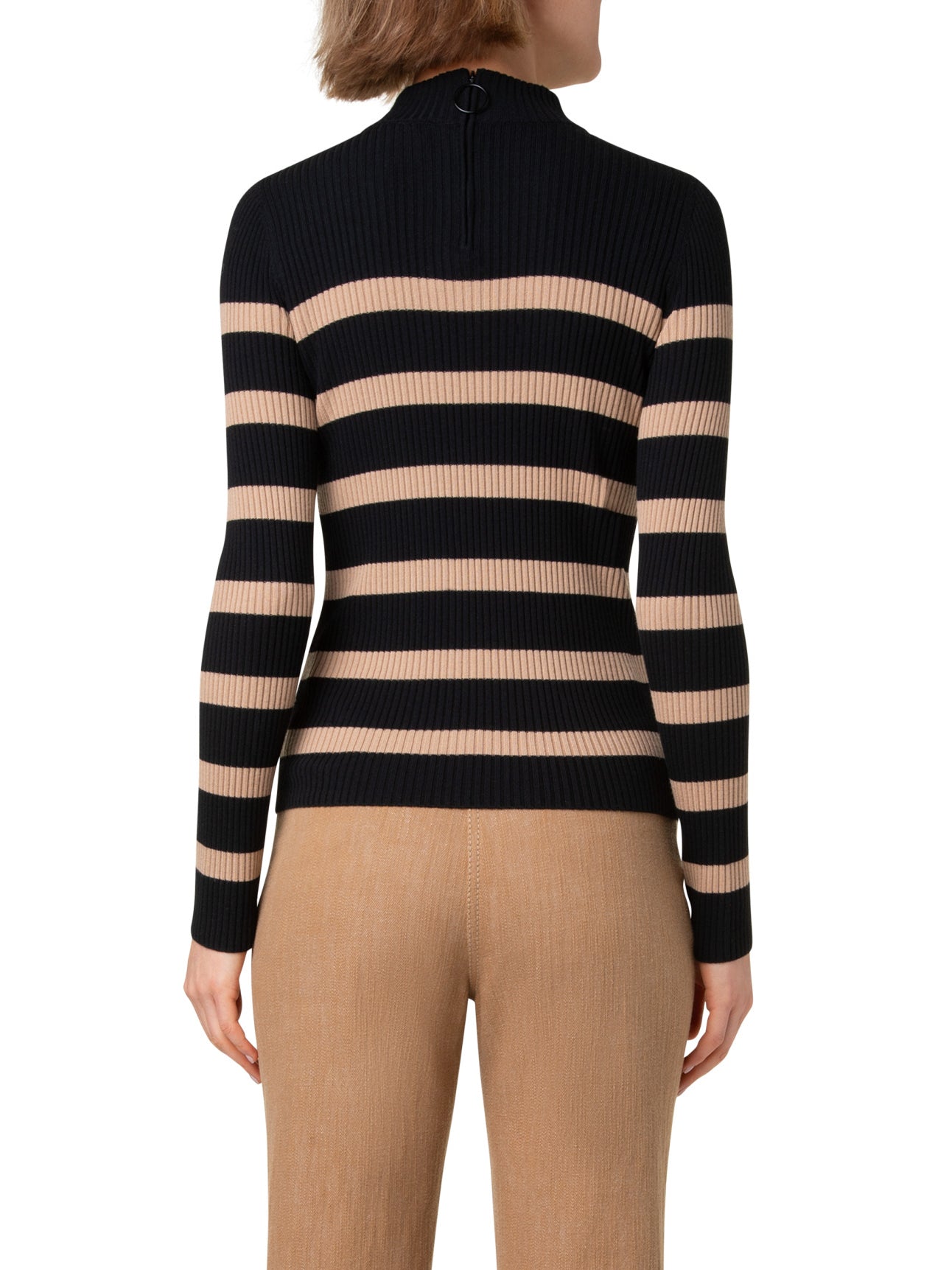 MERINO WOOL STRIPED KNIT SWEATER