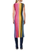 REVERSE RAINBOW KNIT SLEEVELESS MIDI DRESS