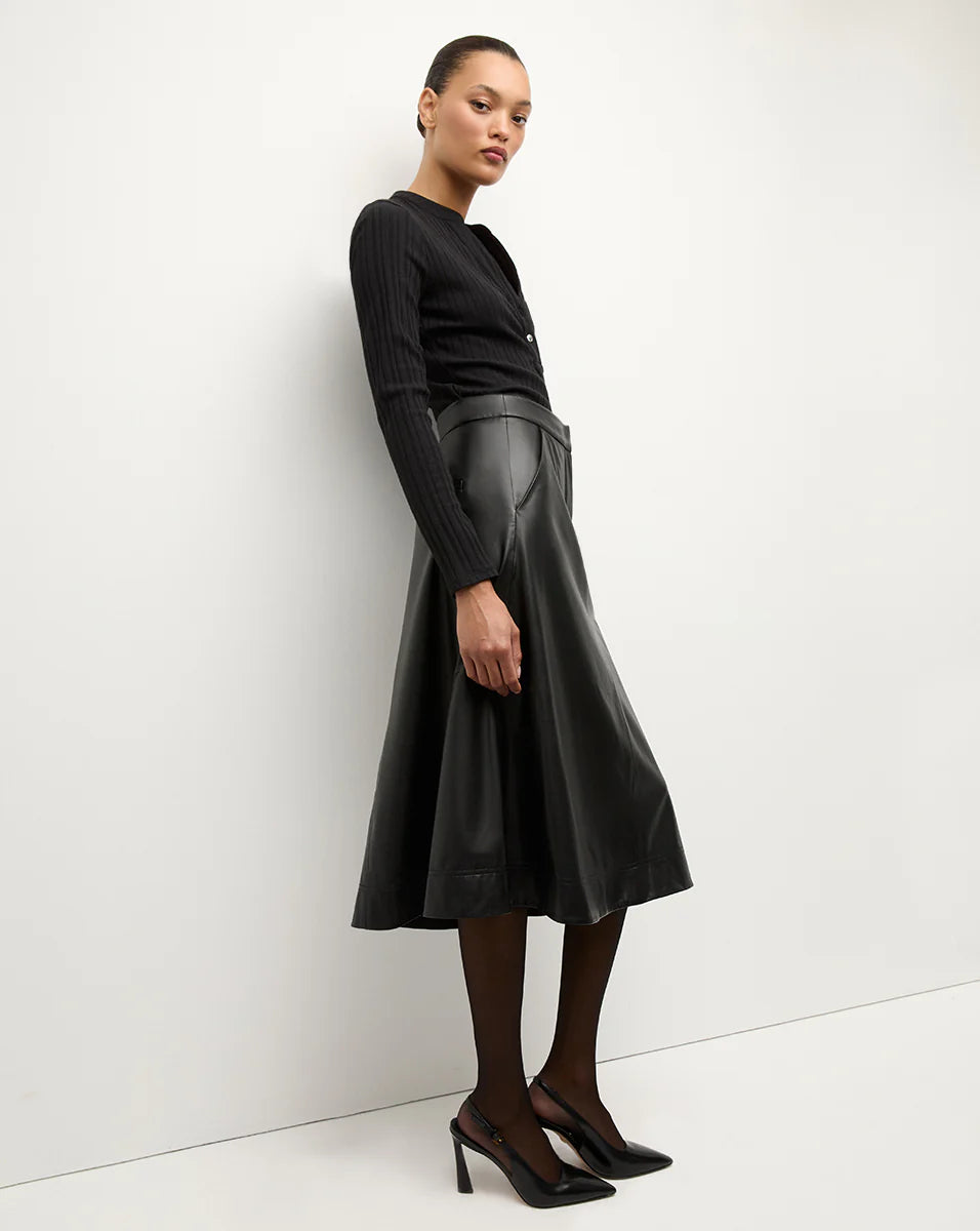 LOUISE VEGAN LEATHER SKIRT