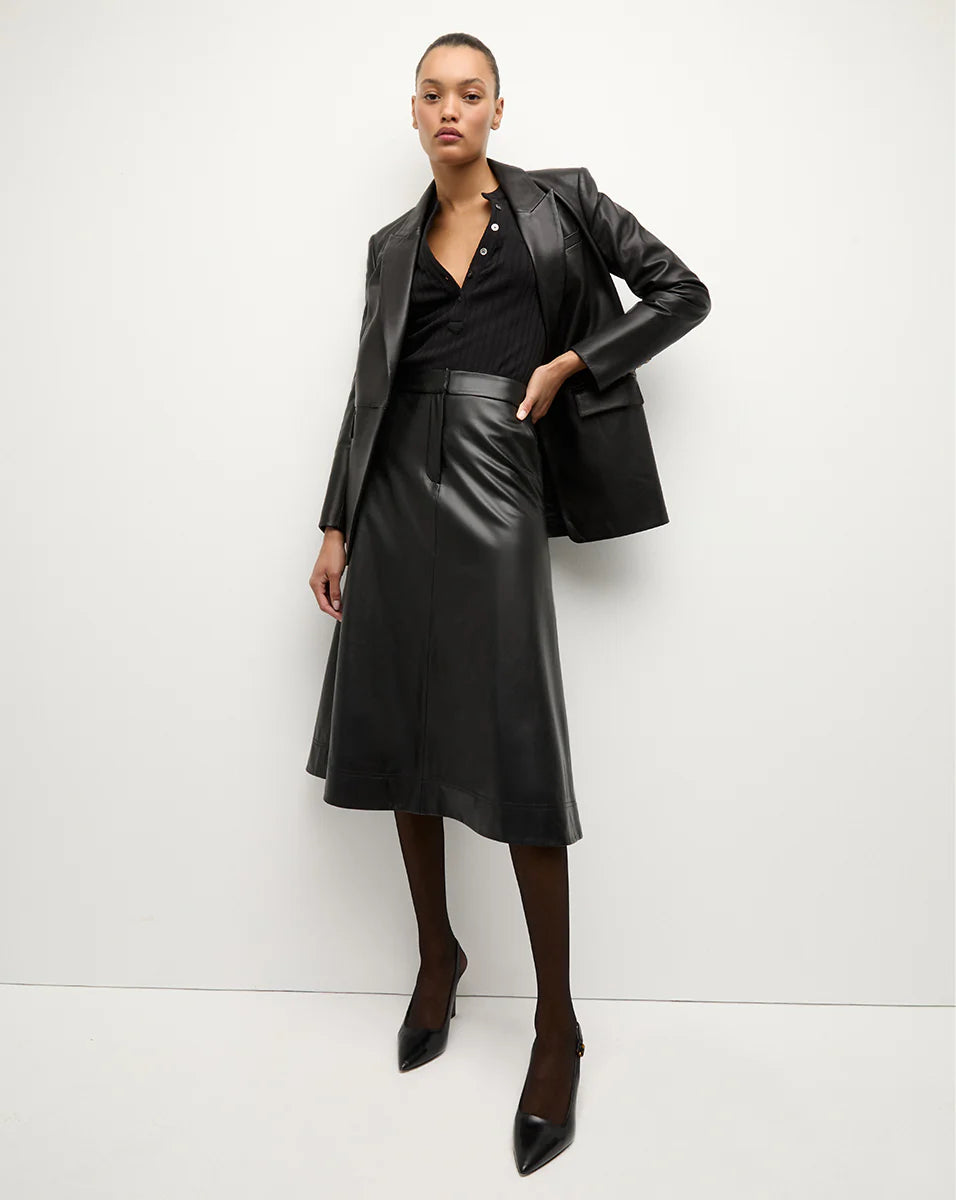 LOUISE VEGAN LEATHER SKIRT