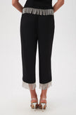 OBERON RHINESTONE FRINGE CROPPED PANT