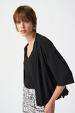 SILKY KNIT COVER UP WITH DOLMAN SLEEVES