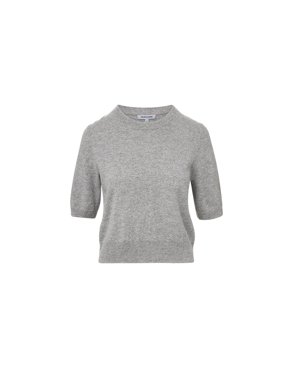 SHANA CASHMERE SWEATER IN HEATHER GREY