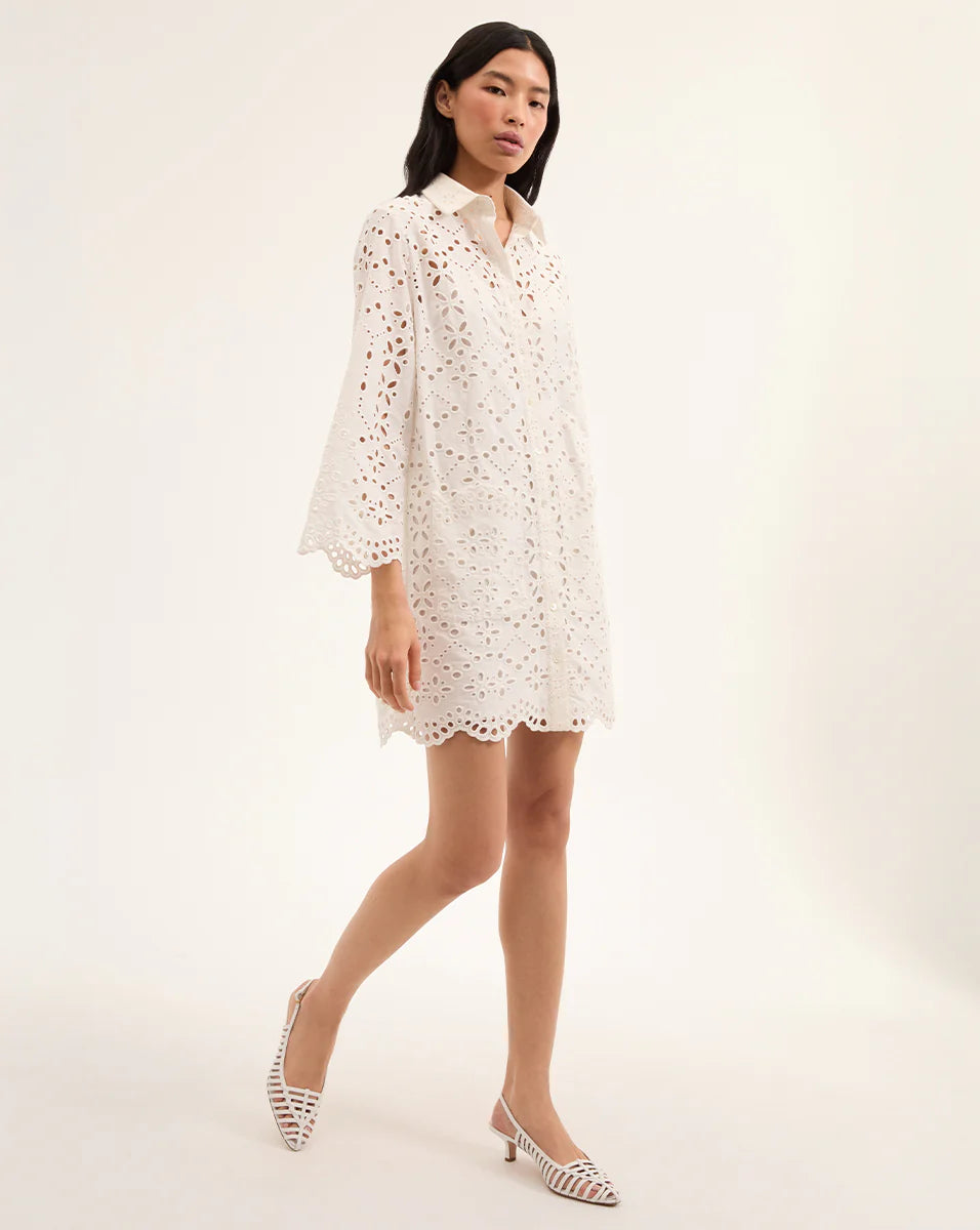 SUMATRA COTTON EYELET DRESS