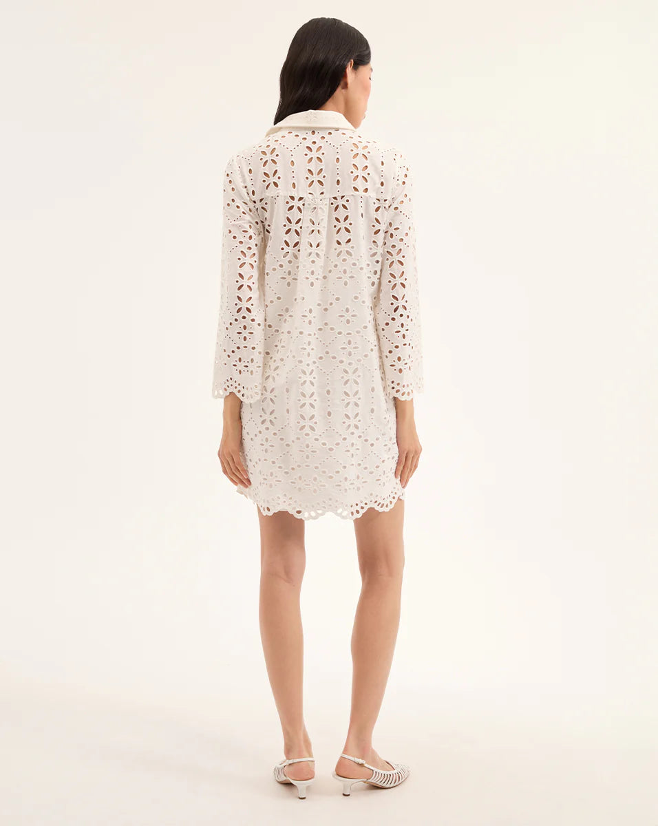 SUMATRA COTTON EYELET DRESS