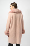 FEATHER YARN FAUX FUR SWEATER COAT