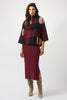 PLAID JACQUARD SWEATER KNIT TOP