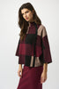 PLAID JACQUARD SWEATER KNIT TOP