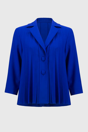 LUX TWILL PLEATED TRAPEZE JACKET