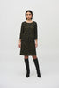 JACQUARD KNIT STRAIGHT DRESS