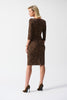 SILKY KNIT ANIMAL PRINT SHEATH DRESS