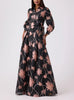 ORGANZA AND JACQUARD FLORAL PRINT SHIRT GOWN