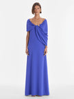 OFF SHOULDER DRAPED DETAIL GEORGETTE CAFTAN