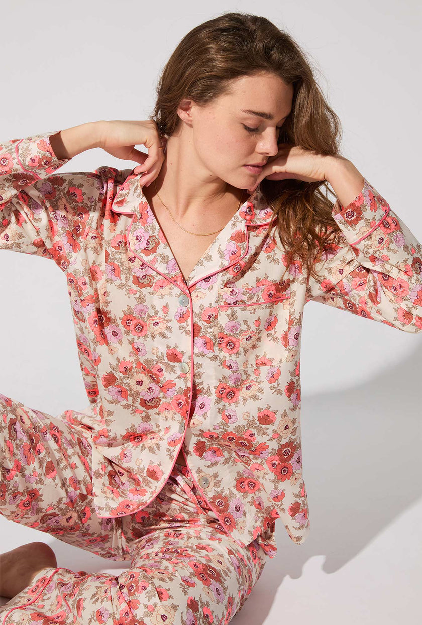 LONG SLEEVE CLASSIC WOVEN PJ SET