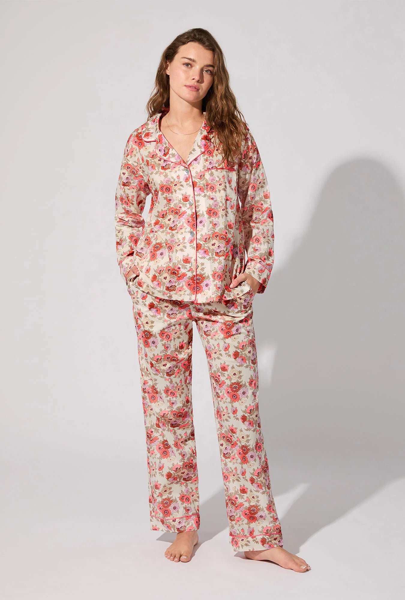 LONG SLEEVE CLASSIC WOVEN PJ SET
