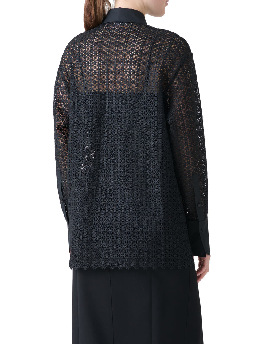 DAISY GUIPURE BUTTON DOWN SHIRT