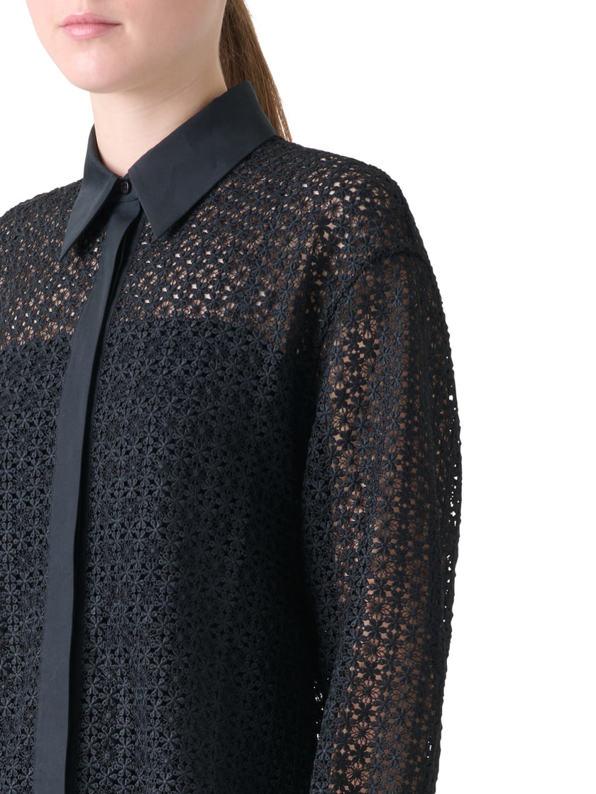 DAISY GUIPURE BUTTON DOWN SHIRT