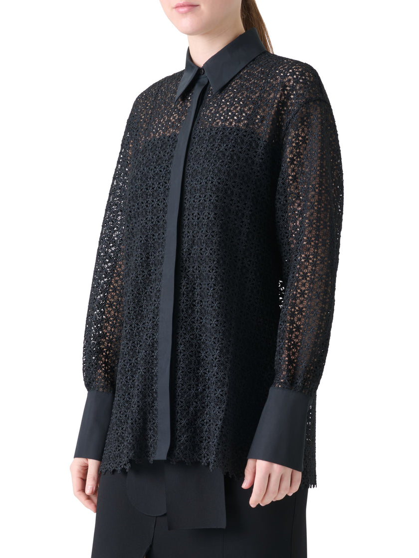 DAISY GUIPURE BUTTON DOWN SHIRT