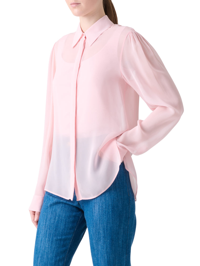 VISCOSE GEORGETTE BUTTON DOWN BOHO BLOUSE