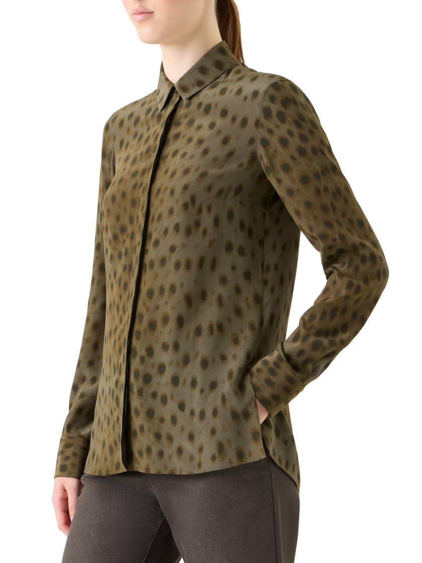 PRINT SILK DE CHINE BLOUSE