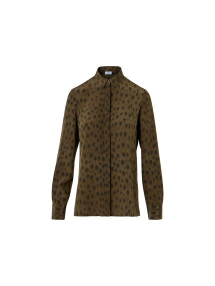 PRINT SILK DE CHINE BLOUSE