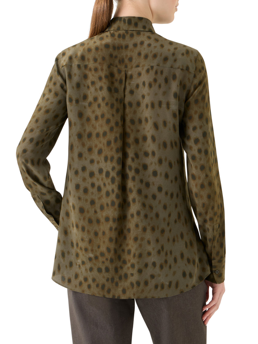 PRINT SILK DE CHINE BLOUSE