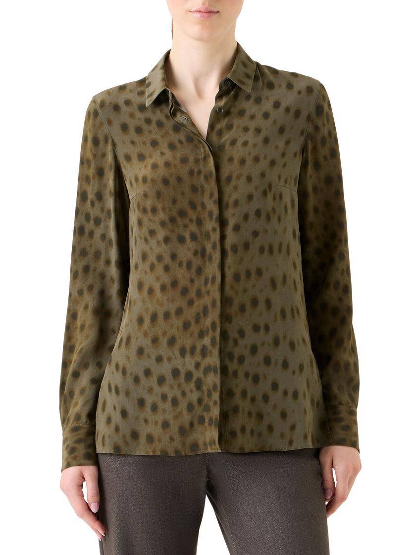 PRINT SILK DE CHINE BLOUSE