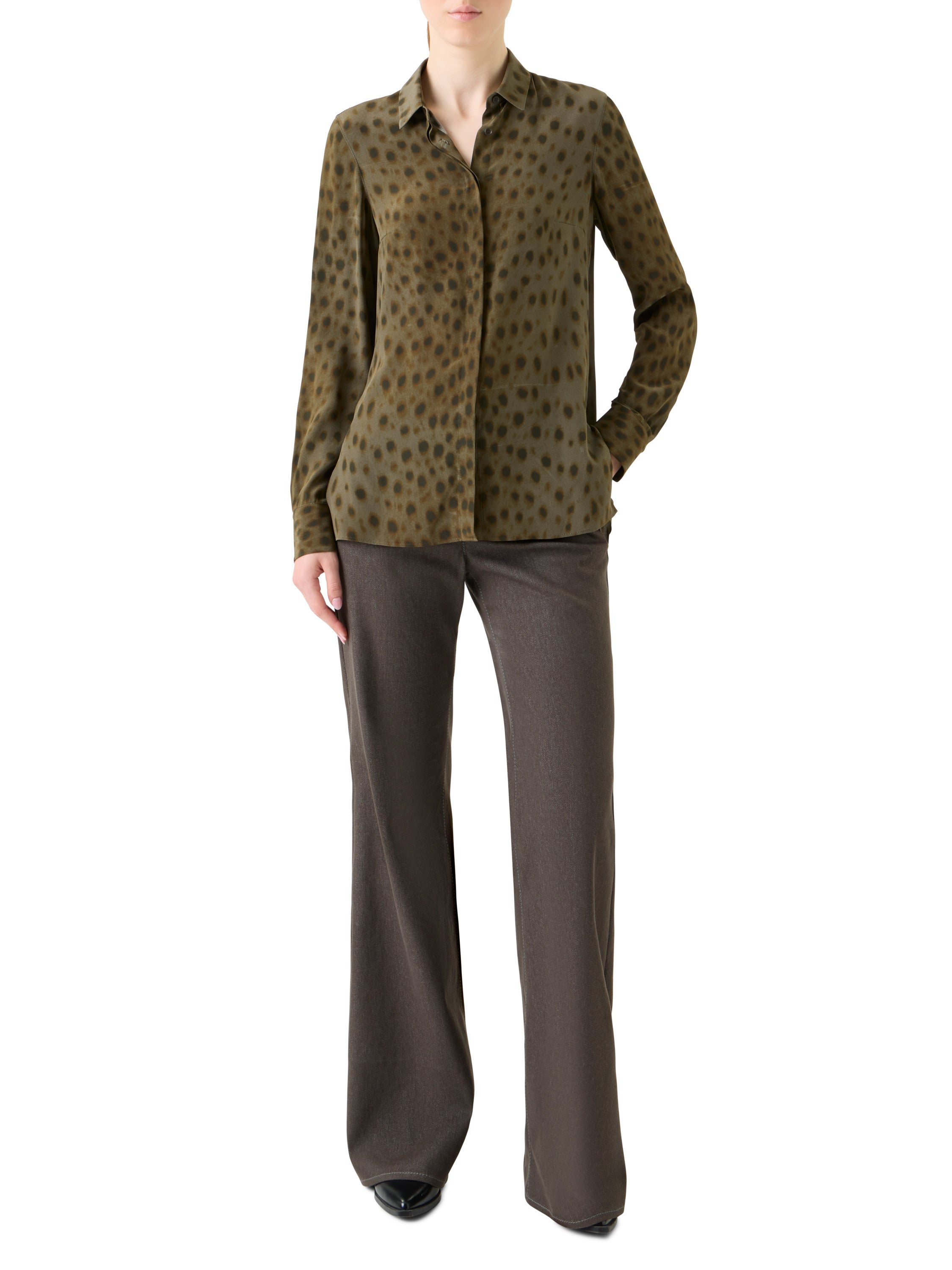 PRINT SILK DE CHINE BLOUSE