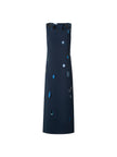 SEQUIN DOT HEAVY CREPE MIDI DRESS