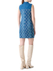 SHEATH DRESS WITH DIAMOND JACQUARD