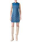 SHEATH DRESS WITH DIAMOND JACQUARD