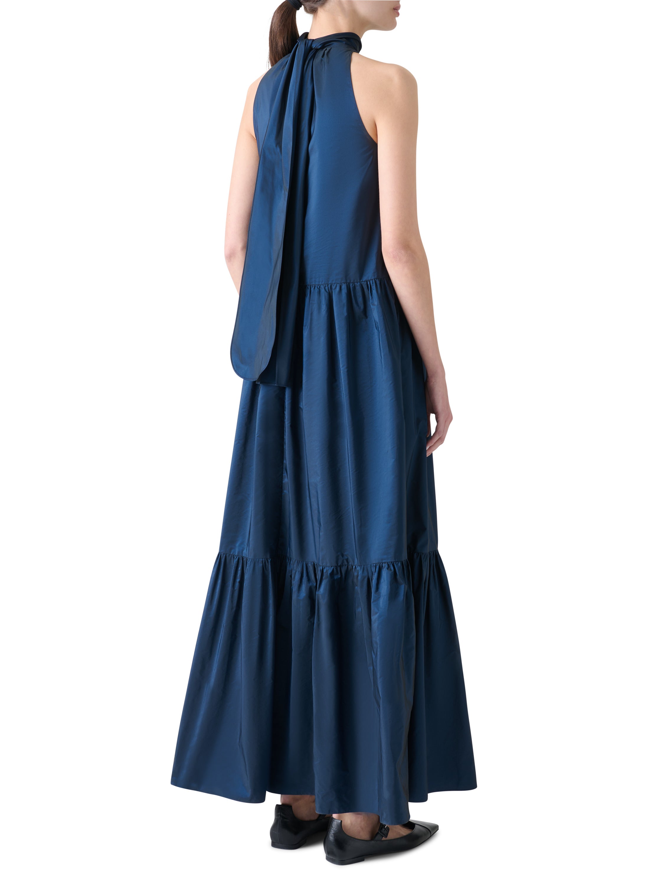 BOHO FLOUNCE HALTER  DRESS