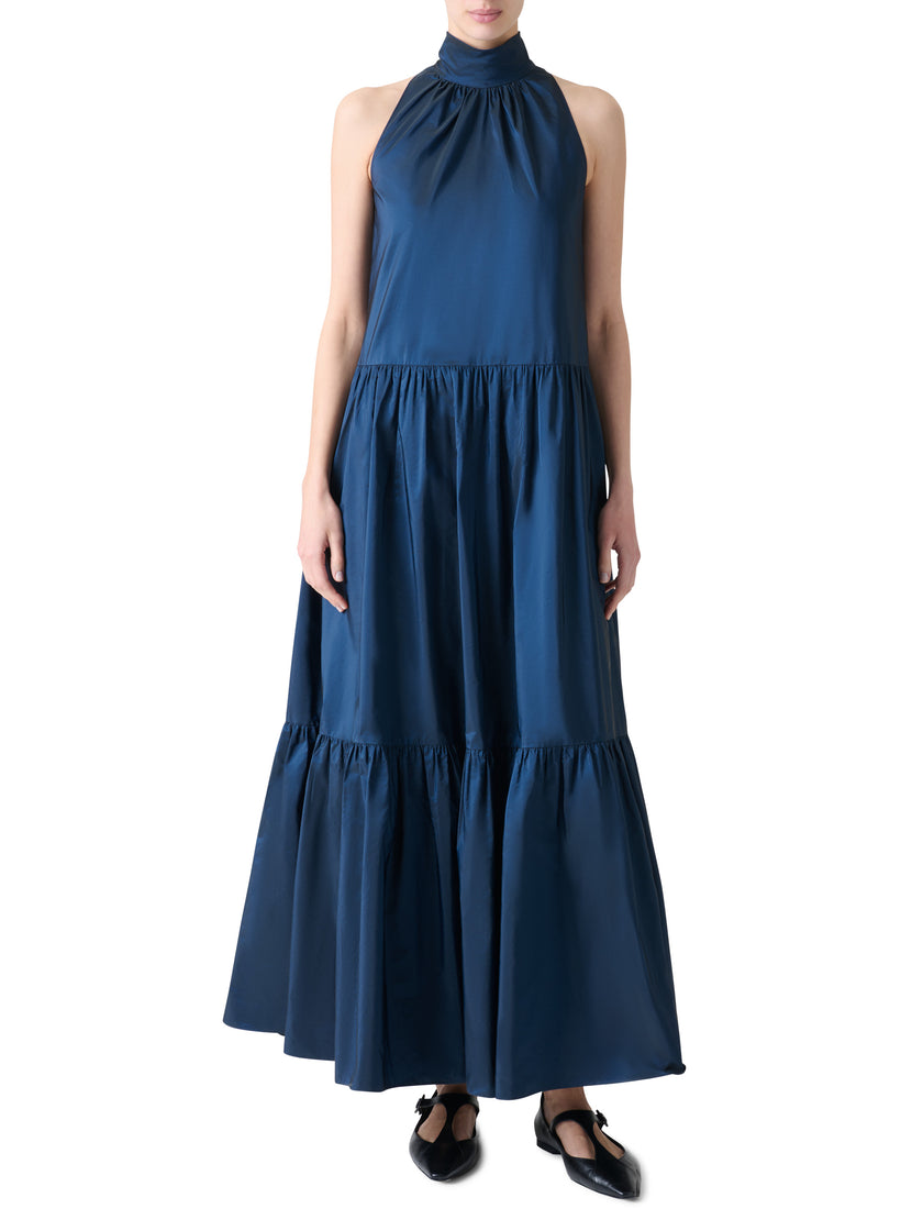 BOHO FLOUNCE HALTER  DRESS