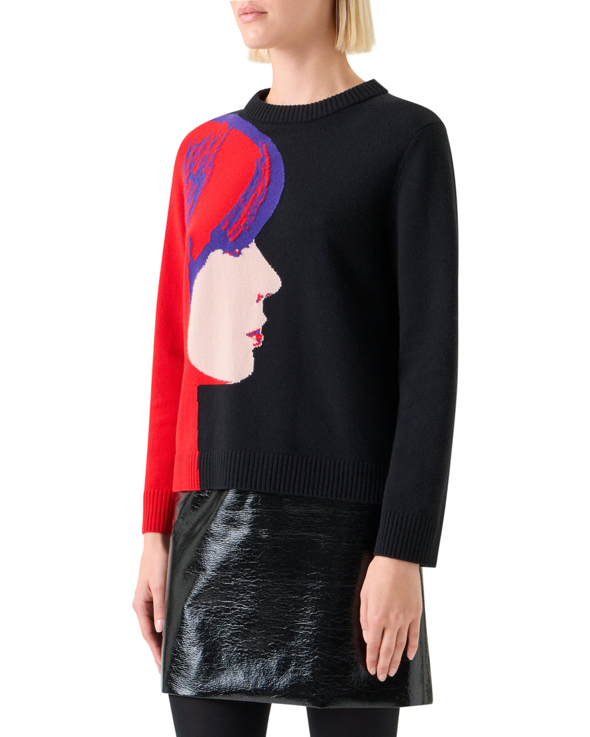 FRANCOISE HARDY PRINT SWEATER
