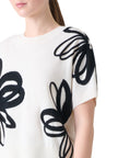 DAISY BLOW UP INTERSIA MERINO WOOL SWEATER