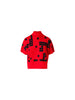 DOT GRID JACQUARD WOOL KNIT SWEATER