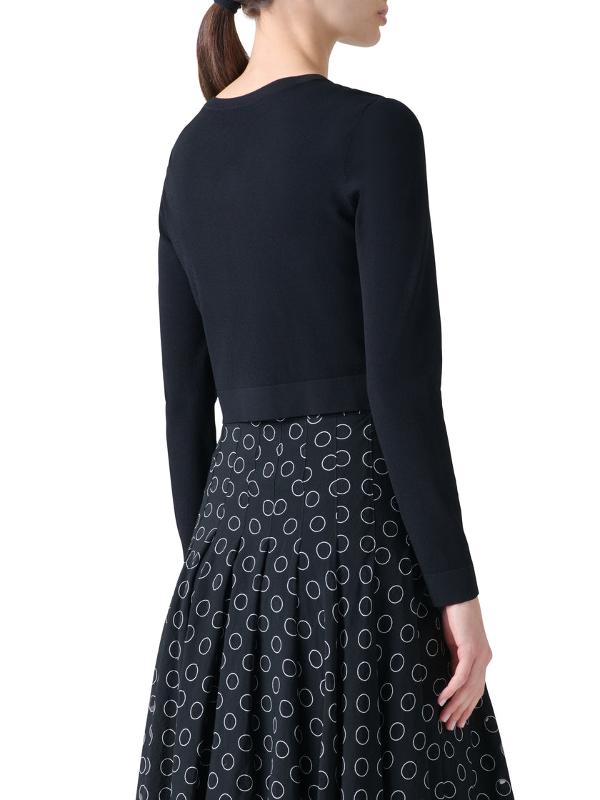 CROP CREWNECK CARDIGAN