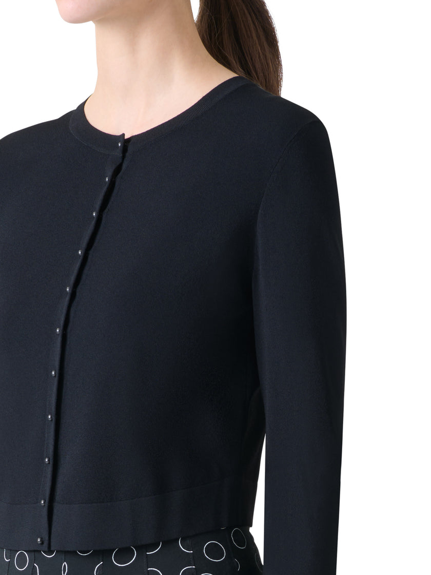 CROP CREWNECK CARDIGAN